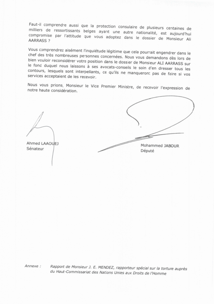 lettre Reynders PS 2 août