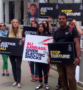 Ali-Aarass-electric-shocks London 26 June 2014